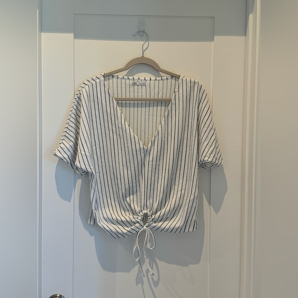 ZARA Black and White Stripped Shirt